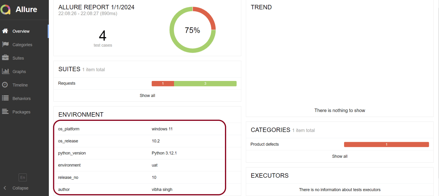 How to add environment details to Python Allure Report – QA Automation ...