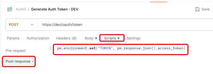 How to generate an access token and pass to another request in Postman ...